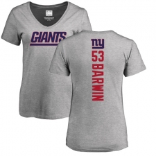 NFL Women's Nike New York Giants #53 Connor Barwin Ash Backer T-Shirt