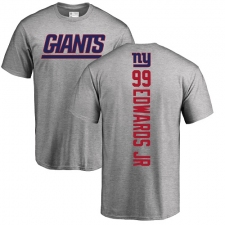 NFL Nike New York Giants #99 Mario Edwards Jr Ash Backer T-Shirt