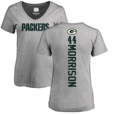 NFL Women's Nike Green Bay Packers #44 Antonio Morrison Ash Backer V-Neck T-Shirt