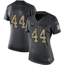 Women's Nike Green Bay Packers #44 Antonio Morrison Limited Black 2016 Salute to Service NFL Jersey