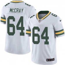 Men's Nike Green Bay Packers #64 Justin McCray White Vapor Untouchable Limited Player NFL Jersey