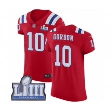 Men's Nike New England Patriots #10 Josh Gordon Red Alternate Vapor Untouchable Elite Player Super Bowl LIII Bound NFL Jersey