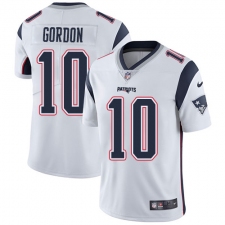 Men's Nike New England Patriots #10 Josh Gordon White Vapor Untouchable Limited Player NFL Jersey
