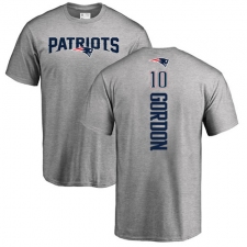 NFL Nike New England Patriots #10 Josh Gordon Ash Backer T-Shirt