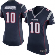 Women's Nike New England Patriots #10 Josh Gordon Game Navy Blue Team Color NFL Jersey