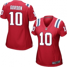 Women's Nike New England Patriots #10 Josh Gordon Game Red Alternate NFL Jersey