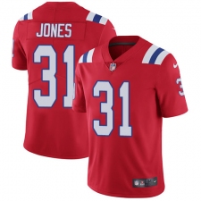 Men's Nike New England Patriots #31 Jonathan Jones Red Alternate Vapor Untouchable Limited Player NFL Jersey