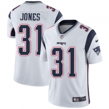 Men's Nike New England Patriots #31 Jonathan Jones White Vapor Untouchable Limited Player NFL Jersey