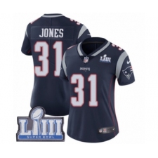 Women's Nike New England Patriots #31 Jonathan Jones Navy Blue Team Color Vapor Untouchable Limited Player Super Bowl LIII Bound NFL Jersey