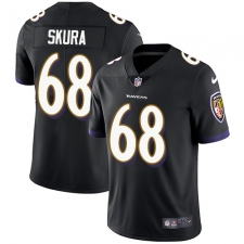 Men's Nike Baltimore Ravens #68 Matt Skura Black Alternate Vapor Untouchable Limited Player NFL Jersey