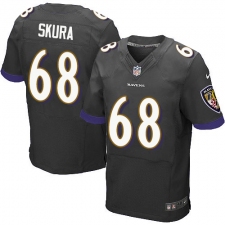 Men's Nike Baltimore Ravens #68 Matt Skura Elite Black Alternate NFL Jersey