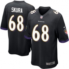 Men's Nike Baltimore Ravens #68 Matt Skura Game Black Alternate NFL Jersey