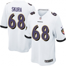 Men's Nike Baltimore Ravens #68 Matt Skura Game White NFL Jersey
