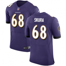 Men's Nike Baltimore Ravens #68 Matt Skura Purple Team Color Vapor Untouchable Elite Player NFL Jersey