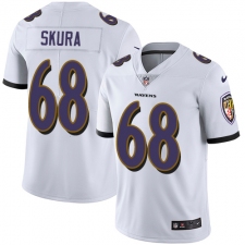 Men's Nike Baltimore Ravens #68 Matt Skura White Vapor Untouchable Limited Player NFL Jersey