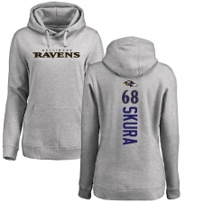 NFL Women's Nike Baltimore Ravens #68 Matt Skura Ash Backer Pullover Hoodie