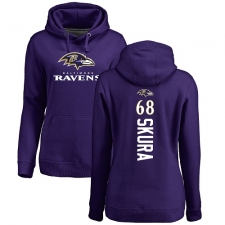 NFL Women's Nike Baltimore Ravens #68 Matt Skura Purple Backer Pullover Hoodie