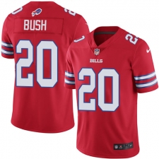 Men's Nike Buffalo Bills #20 Rafael Bush Limited Red Rush Vapor Untouchable NFL Jersey