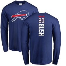 NFL Nike Buffalo Bills #20 Rafael Bush Royal Blue Backer Long Sleeve T-Shirt