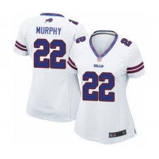 Women's Buffalo Bills #22 Marcus Murphy Game White Football Jersey