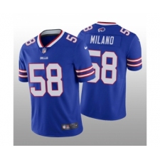 Men's Buffalo Bills #58 Matt Milano 2022 Royal Vapor Untouchable Limited Stitched Jersey