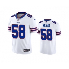 Men's Buffalo Bills #58 Matt Milano 2022 White Vapor Untouchable Limited Stitched Jersey