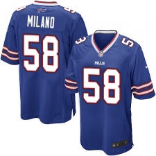 Men's Nike Buffalo Bills #58 Matt Milano Game Royal Blue Team Color NFL Jersey