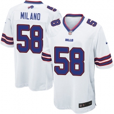 Men's Nike Buffalo Bills #58 Matt Milano Game White NFL Jersey