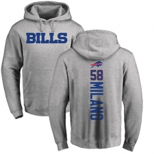 NFL Nike Buffalo Bills #58 Matt Milano Ash Backer Pullover Hoodie