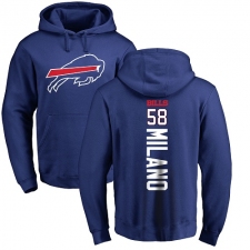 NFL Nike Buffalo Bills #58 Matt Milano Royal Blue Backer Pullover Hoodie