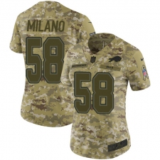 Women's Nike Buffalo Bills #58 Matt Milano Limited Camo 2018 Salute to Service NFL Jersey