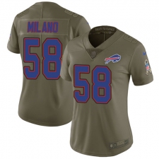 Women's Nike Buffalo Bills #58 Matt Milano Limited Olive 2017 Salute to Service NFL Jersey