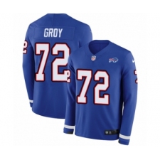 Men's Nike Buffalo Bills #72 Ryan Groy Limited Royal Blue Therma Long Sleeve NFL Jersey