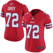 Women's Nike Buffalo Bills #72 Ryan Groy Limited Red Rush Vapor Untouchable NFL Jersey