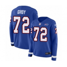 Women's Nike Buffalo Bills #72 Ryan Groy Limited Royal Blue Therma Long Sleeve NFL Jersey