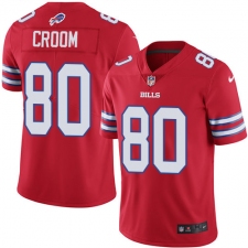 Men's Nike Buffalo Bills #80 Jason Croom Limited Red Rush Vapor Untouchable NFL Jersey