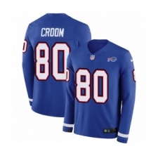 Men's Nike Buffalo Bills #80 Jason Croom Limited Royal Blue Therma Long Sleeve NFL Jersey