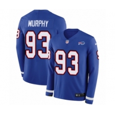 Men's Nike Buffalo Bills #93 Trent Murphy Limited Royal Blue Therma Long Sleeve NFL Jersey