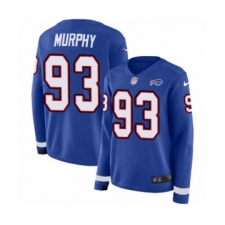 Women's Nike Buffalo Bills #93 Trent Murphy Limited Royal Blue Therma Long Sleeve NFL Jersey