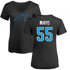 NFL Women's Nike Carolina Panthers #55 David Mayo Black Name & Number Logo Slim Fit T-Shirt