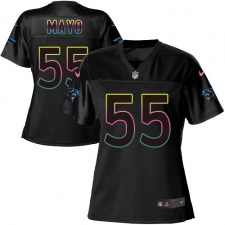 Women's Nike Carolina Panthers #55 David Mayo Game Black Fashion NFL Jersey