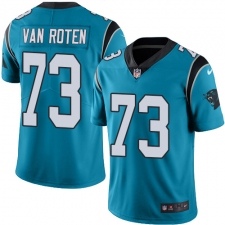 Men's Nike Carolina Panthers #73 Greg Van Roten Limited Blue Rush Vapor Untouchable NFL Jersey