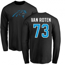 NFL Nike Carolina Panthers #73 Greg Van Roten Black Name & Number Logo Long Sleeve T-Shirt
