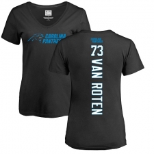 NFL Women's Nike Carolina Panthers #73 Greg Van Roten Black Backer T-Shirt