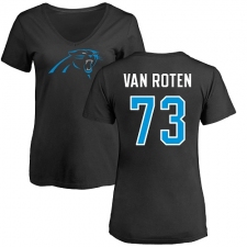NFL Women's Nike Carolina Panthers #73 Greg Van Roten Black Name & Number Logo Slim Fit T-Shirt