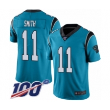 Men's Carolina Panthers #11 Torrey Smith Blue Alternate Vapor Untouchable Limited Player 100th Season Football Jersey