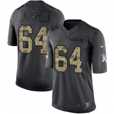 Men's Nike Chicago Bears #64 Eric Kush Limited Black 2016 Salute to Service NFL Jersey
