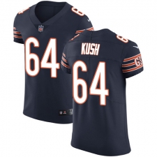 Men's Nike Chicago Bears #64 Eric Kush Navy Blue Team Color Vapor Untouchable Elite Player NFL Jersey