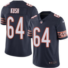 Men's Nike Chicago Bears #64 Eric Kush Navy Blue Team Color Vapor Untouchable Limited Player NFL Jersey
