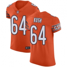 Men's Nike Chicago Bears #64 Eric Kush Orange Alternate Vapor Untouchable Elite Player NFL Jersey